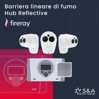 Nuova barriera lineare di fumo Fireray Hub Reflective
