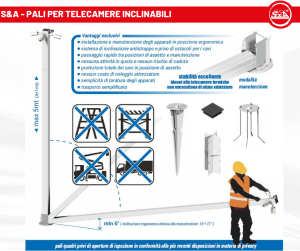 pali quadri universali inclinabili in alluminio