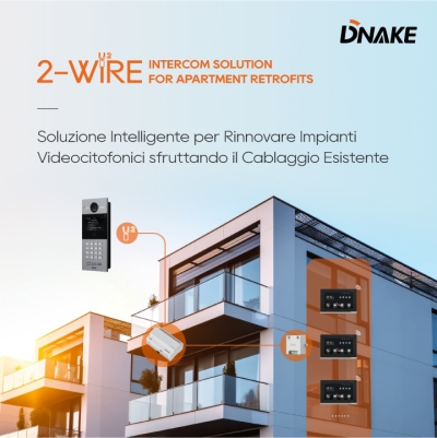 Dnake: Soluzione videocitofonica a 2 Fili per la ristrutturazione di appartamenti
