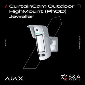 Nuova CurtainCam Outdoor HighMount (PhOD) Jeweller, il primo rilevatore di movimento a tenda con telecamera integrata